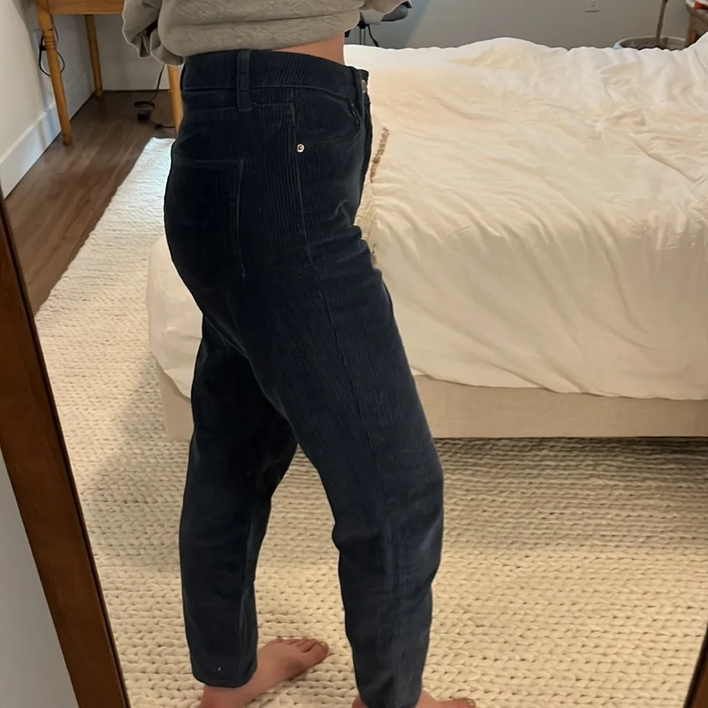 BDG Corduroy Blue Mom High Rise Pant - Picture 2 of 3
